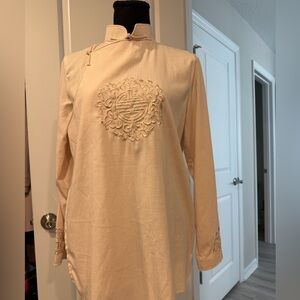 Elegant Cream Embroidered traditional Tunic